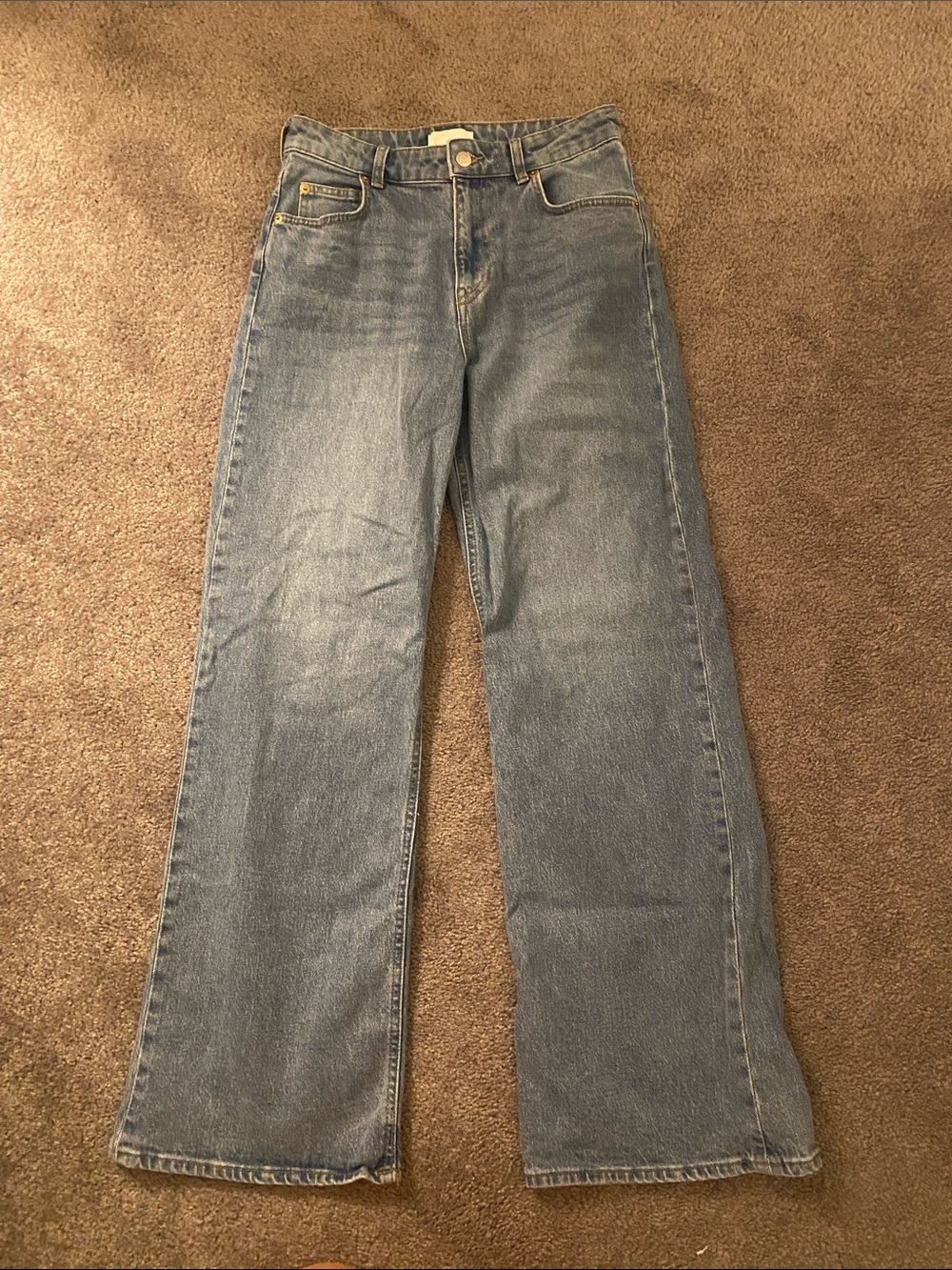 H&M Light Blue Wide-Leg Jeans